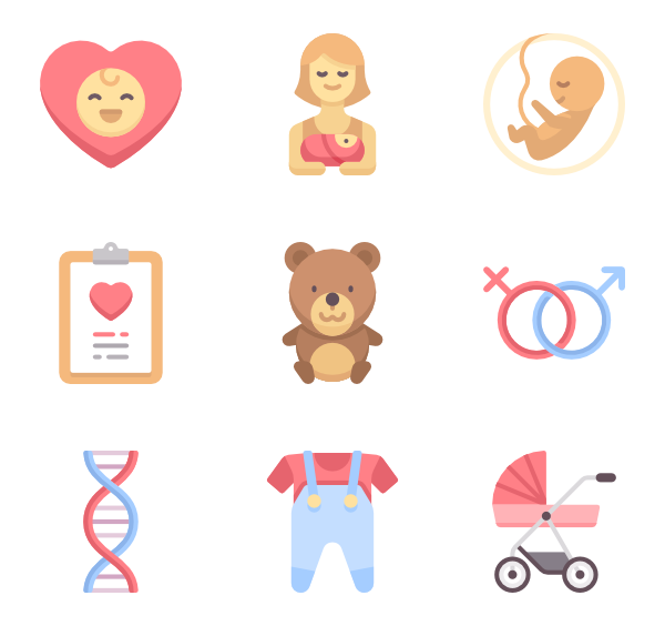 600x564 Pregnant Woman Icons