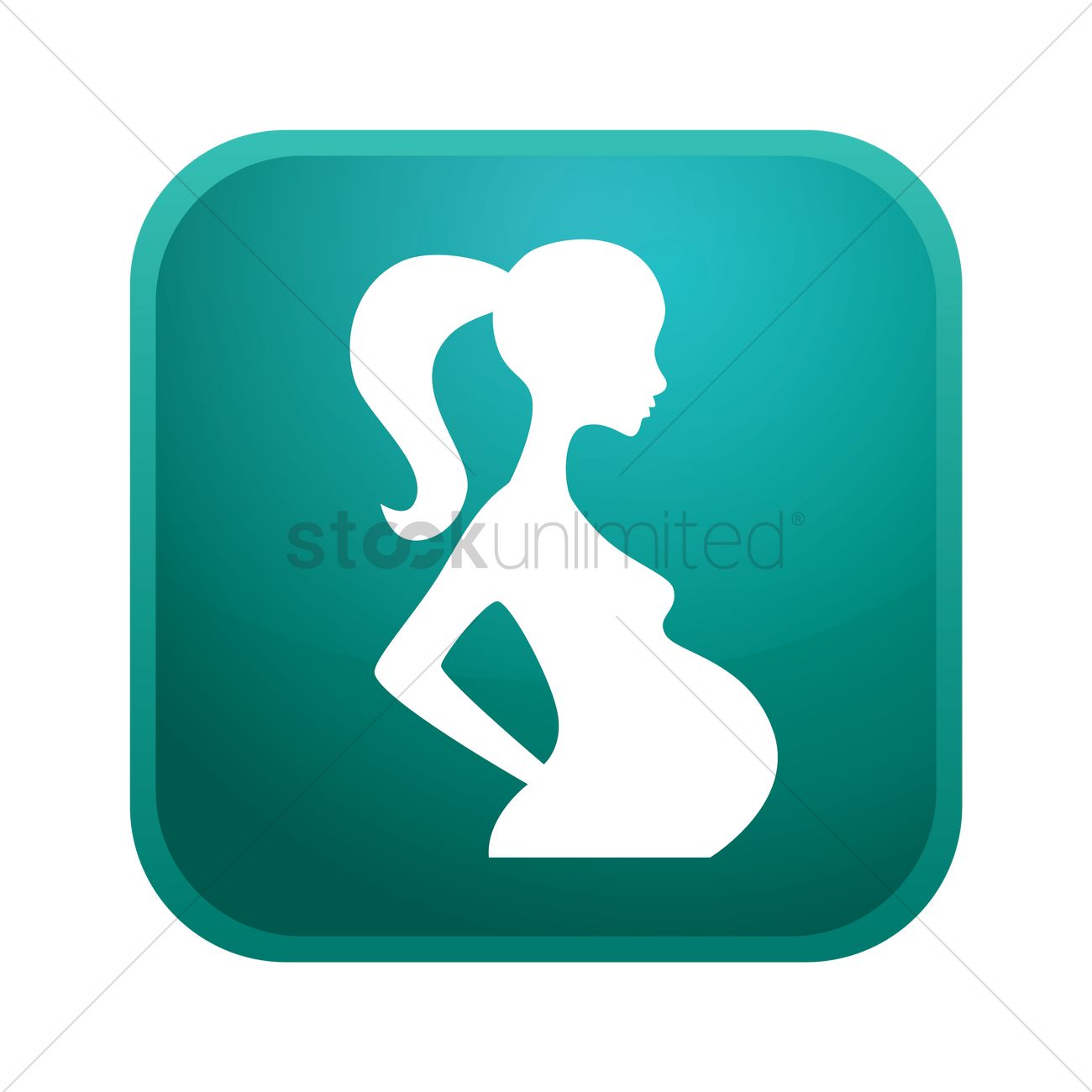 1300x1300 Pregnant Woman Icon Vector Image