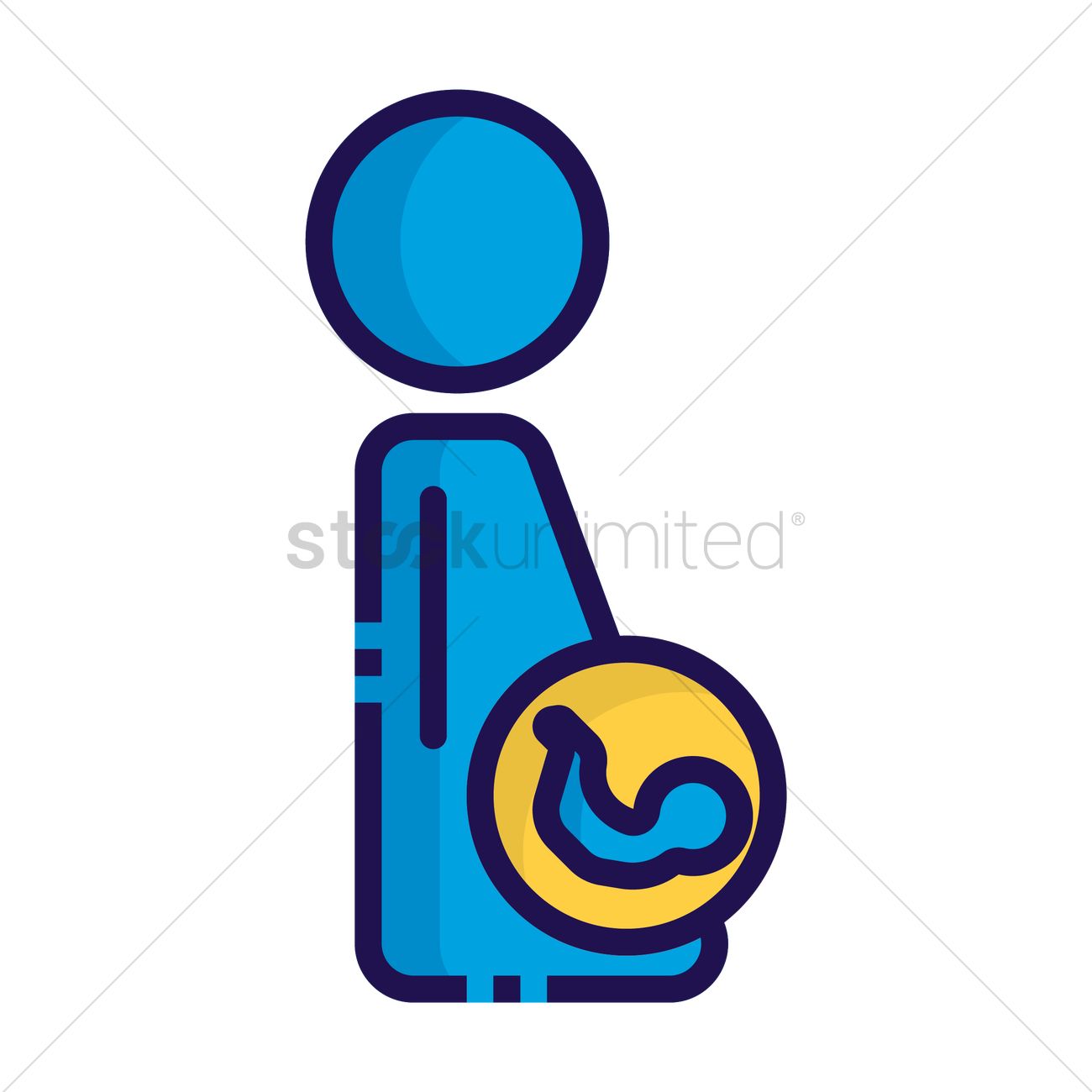 1300x1300 Pregnant Woman Icon Vector Image