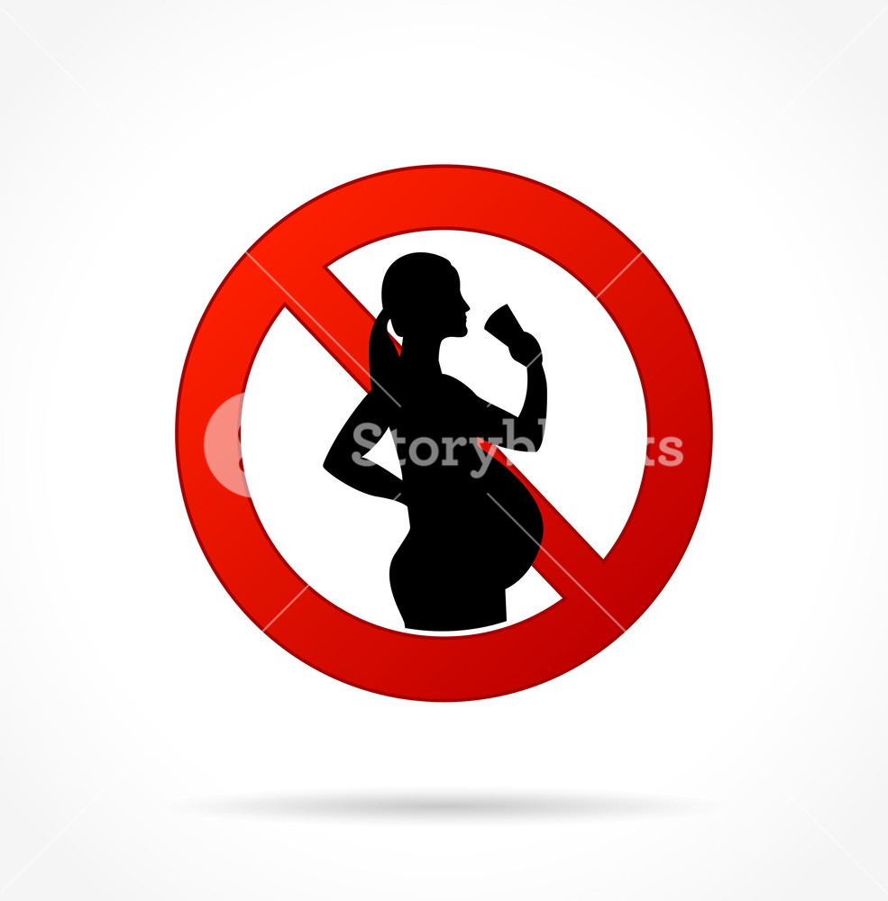 985x1000 Illustration Of No Alcohol For Pregnant Women Icon Royalty Free