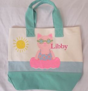 290x300 Pottery Barn Kids Pool Sun Cat Preppy Icon Tote Libby Nwot Ebay