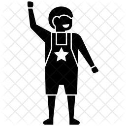 256x256 Preschool Boy Icon Of Glyph Style