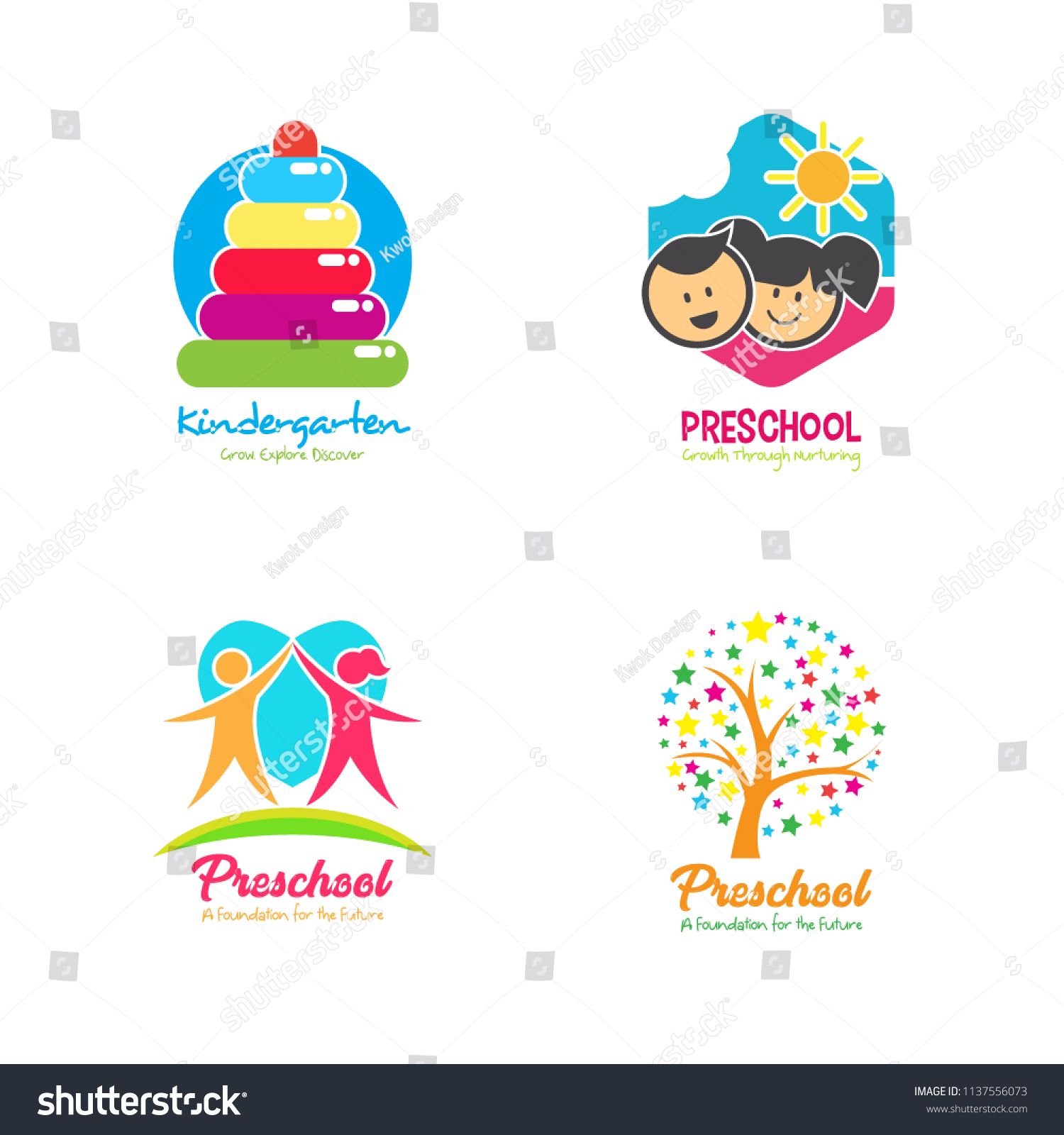 1500x1600 Preschool Logo Design Kindergarten Icon Template Play Group