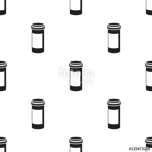500x500 Prescription Bottle Icon In Black Style Isolated On White