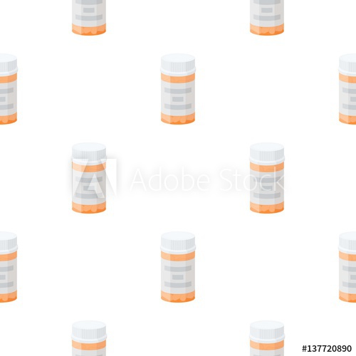 500x500 Prescription Bottle Icon In Cartoon Style Isolated On White