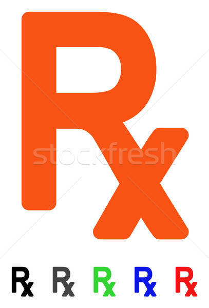 407x600 Prescription Symbol Flat Icon Vector Illustration Victor
