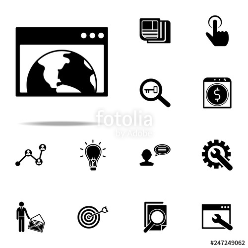 500x500 Online Presence Icon Seo Development Icons Universal Set
