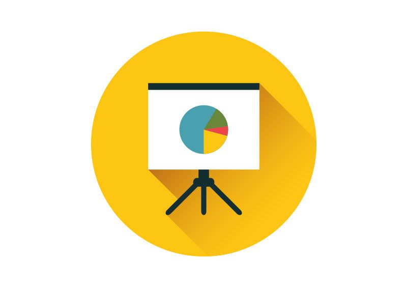 800x566 Presentation Whiteboard Flat Vector Icon Flat Vectors Vector