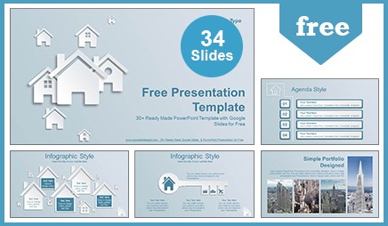 436x254 Real Estate House Icons Google Slides Powerpoint Presentation