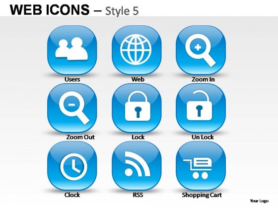 560x420 Web Icons Style Powerpoint Presentation Slides