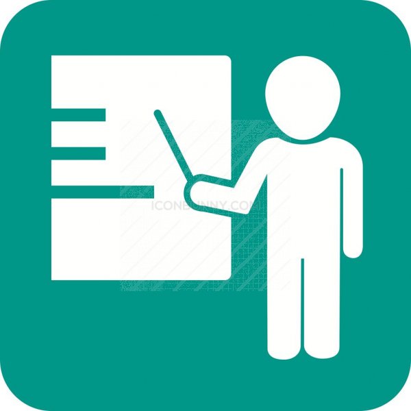 600x600 Male Presenter I Flat Round Corner Icon