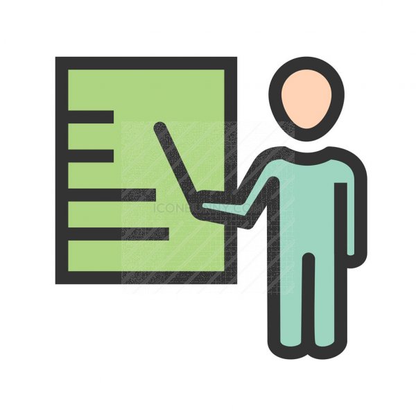 600x600 Male Presenter I Line Filled Icon