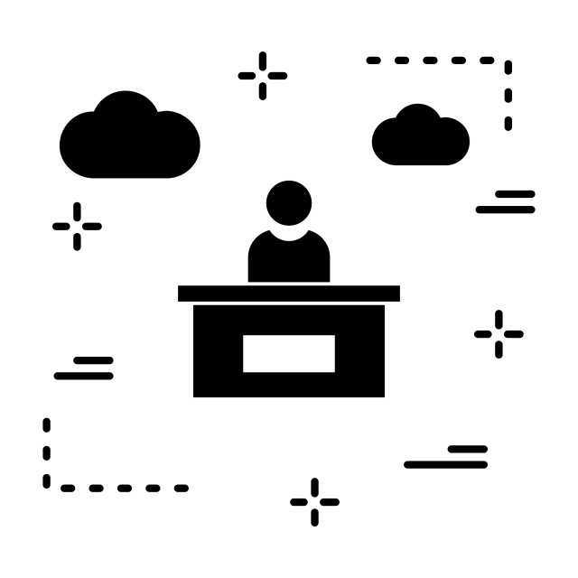 640x640 Vector Reception Icon, Reception Icon, Presenter, Look Forward Png