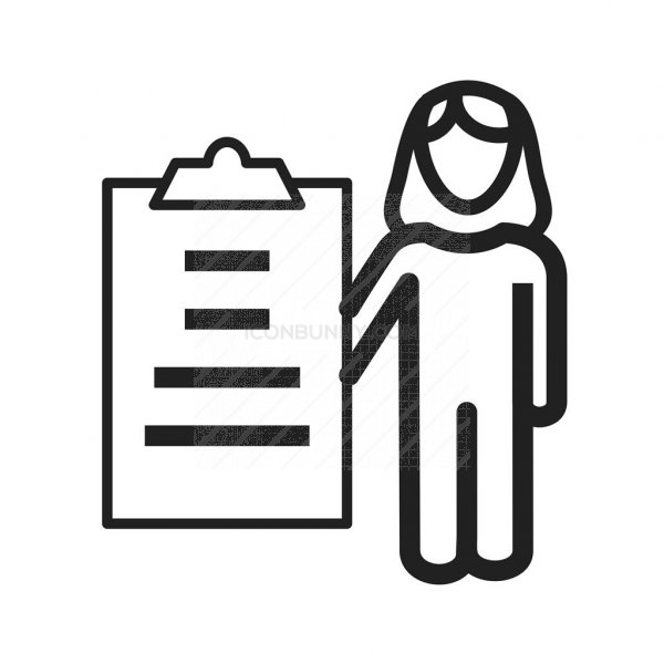 600x600 Female Presenter Ii Line Icon