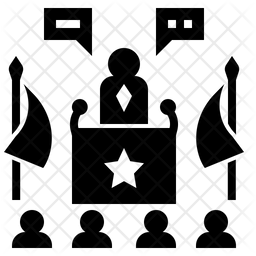 256x256 President Icon Of Glyph Style