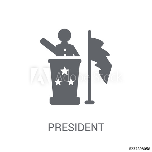 500x500 President Icon Trendy President Logo Concept On White Background