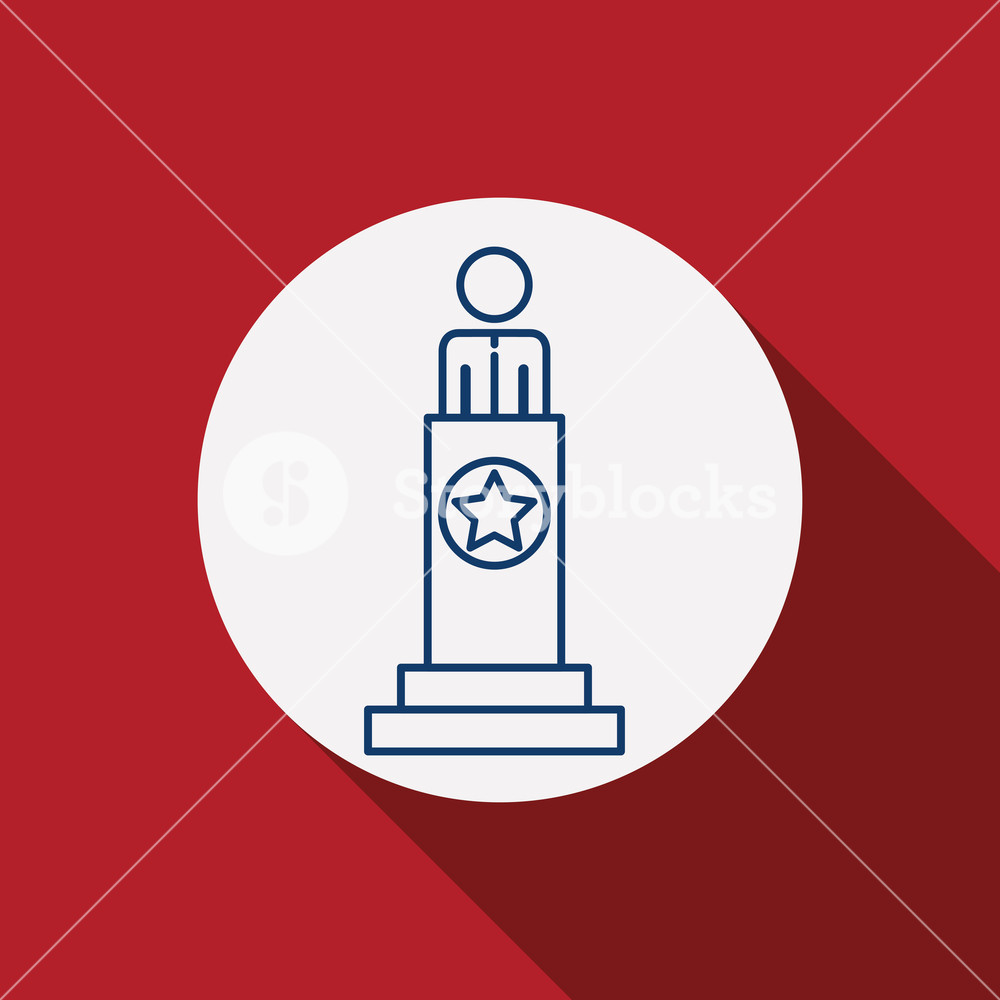 1000x1000 President Icon Vote Election Nation And Government Theme Red