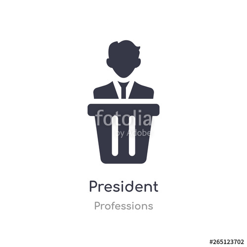 500x500 President Icon Isolated President Icon Vector Illustration