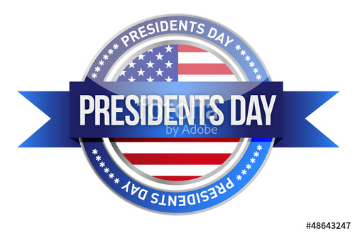 500x329 Presidents Day Us Flag Seal And Ribbon Icon Illustration Design