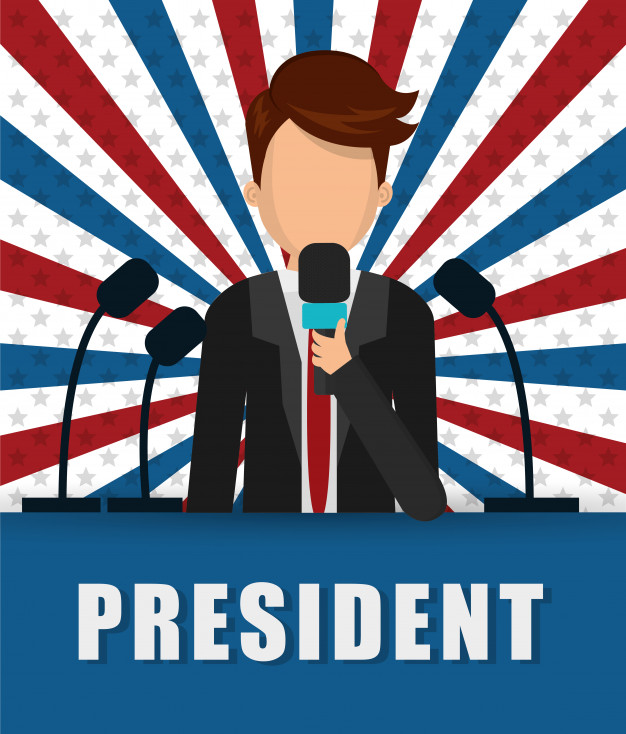 626x734 Presidents Day Concept With Icon Design, Vector Illustration