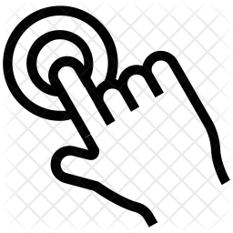 256x256 Press Button Icon Of Line Style