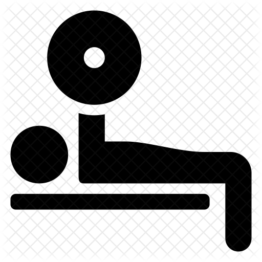 512x512 Bench Press Icon Of Glyph Style