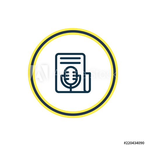 500x500 Vector Illustration Of Press Release Icon Line Beautiful