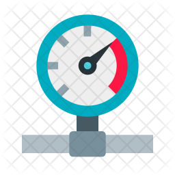 256x256 Pressure Gauge Icon Of Flat Style