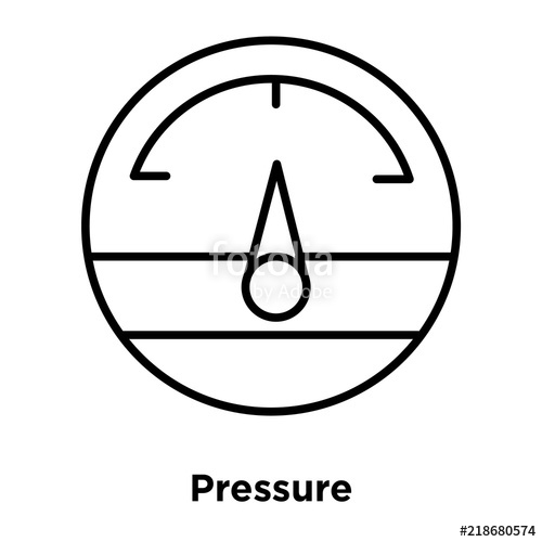 500x500 Pressure Icon Isolated On White Background Simple And Editable