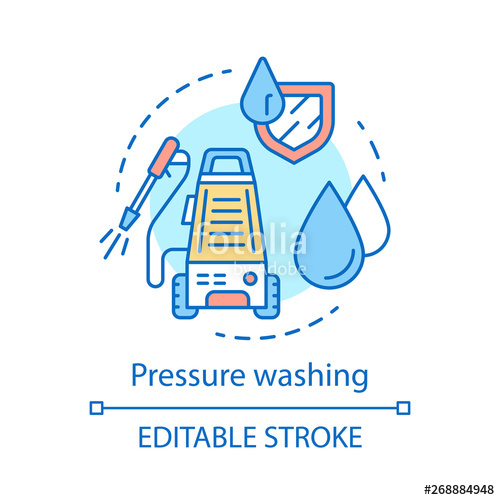 500x500 Pressure Washing Concept Icon Stock Image And Royalty Free Vector