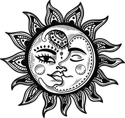 425x401 Pretty Black And White Boho Gypsy Tribal Cartoon Icon