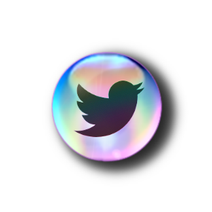 300x300 Pretty Icon Rainbow Glass Surface Twitter
