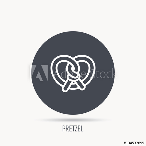 500x500 Pretzel Icon Bakery Food Sign Traditional Bavaria Snack Symbol