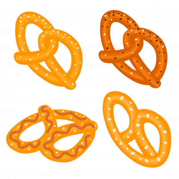 626x626 Salt Pretzel Icon Set Isometric Set Of Salt Pretzel Vector