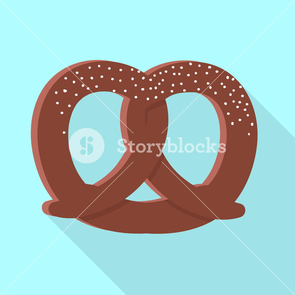 1000x1000 Salt Pretzel Icon Flat Illustration Of Salt Pretzel Vector Icon