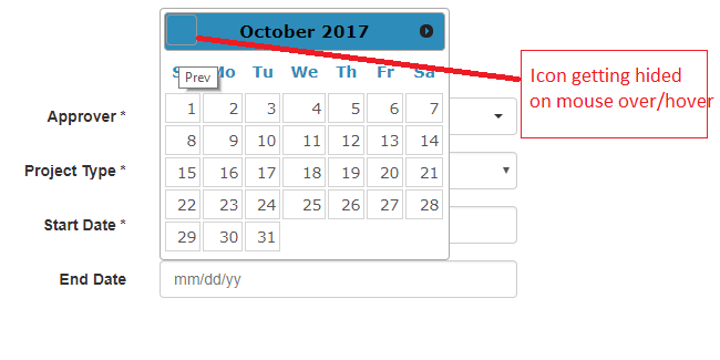 650x325 Jquery Datepicker Prev, Next Icon Hiding On Hover