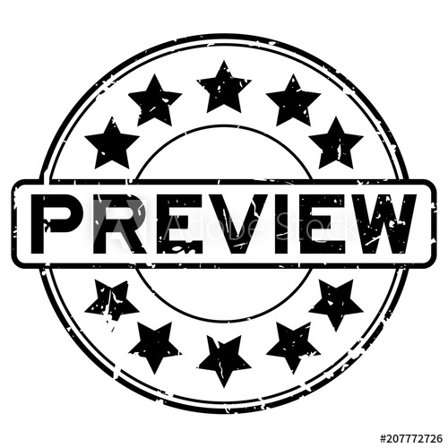 500x500 Grunge Black Rubber Preview Word With Star Icon Round Rubber Seal