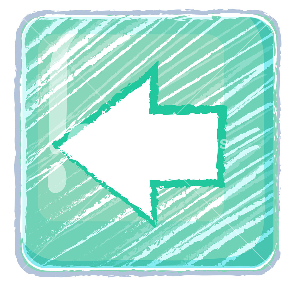 1000x967 Illustration Of A Previous Button Icon Drawing On A White