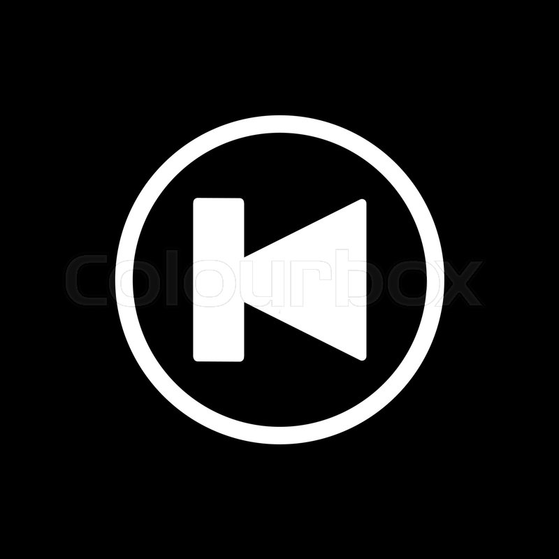 800x800 Previous Track Button Icon Vector Stock Vector Colourbox