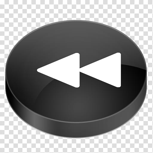 512x512 Trix Icon Set, Previous, Black And White Push Button Transparent