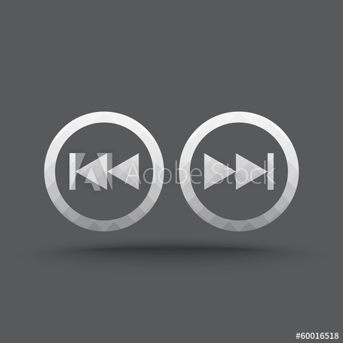 500x500 Vector Of Transparent Next And Previous Button Icon