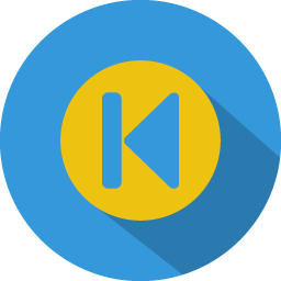 256x256 Button Previous Icon Colorful Long Shadow Iconset Graphicloads