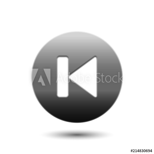 500x500 Multimedia Previous Icon Button, Design Element