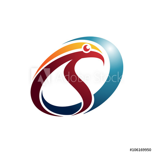 500x500 Abstract Eagle Hawk Bird Prey Logo Icon Template
