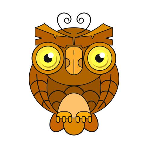 490x490 Owl Or Owl Bird Sketch Vector Isolated Icon Wild Forest Feathered