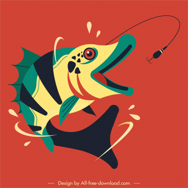 600x600 Fish Prey Icon Motion Design Colorful Classic Free Vector In Adobe
