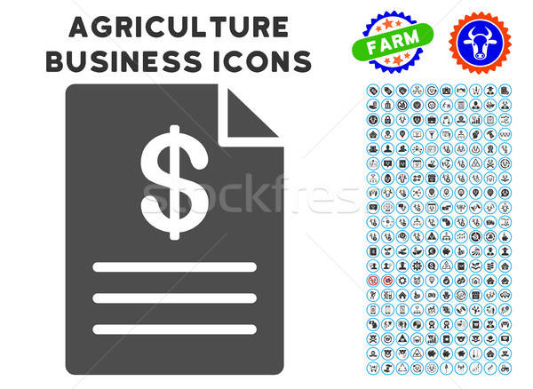 600x438 Price List Icon With Agriculture Set Vector Illustration Victor