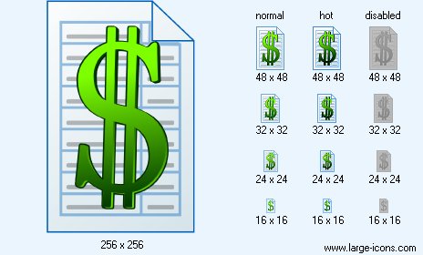 464x280 Price List Icon Large Money Icons