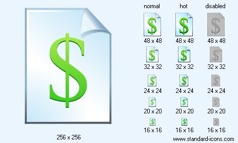 464x280 Price List Icon Standard Software Icons