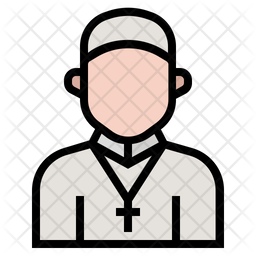 256x256 Priest Icon Of Colored Outline Style